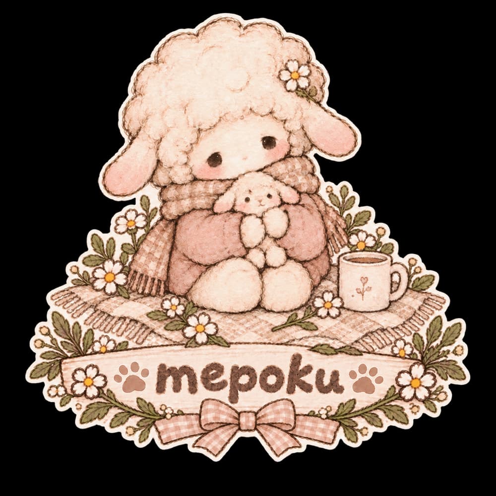 Mello, the gentle soul, with the Mepoku banner